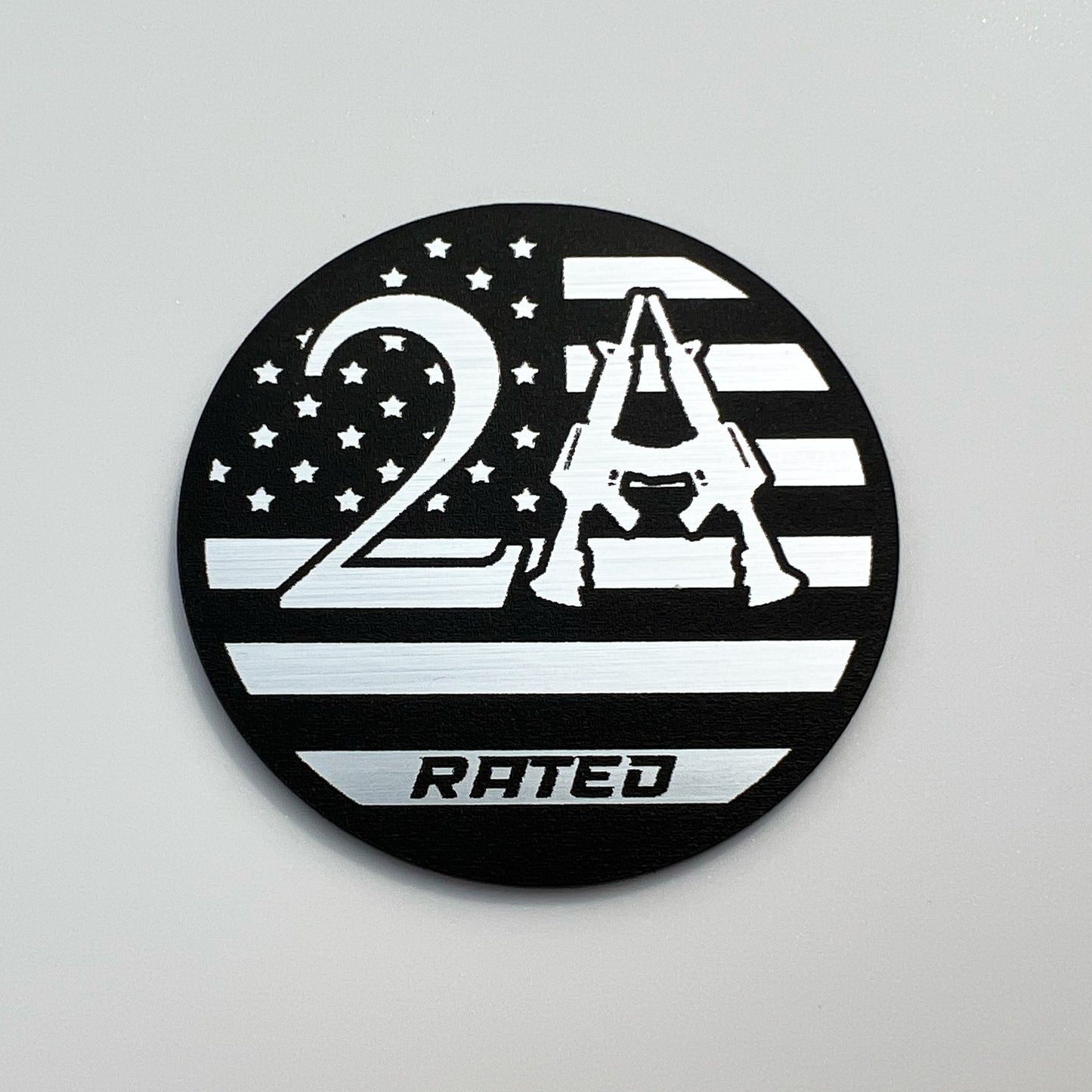 (2) 2nd Amendment Rated Fender Badges fits JEEP WRANGLER YJ JL JK TJ CJ emblems 4x4