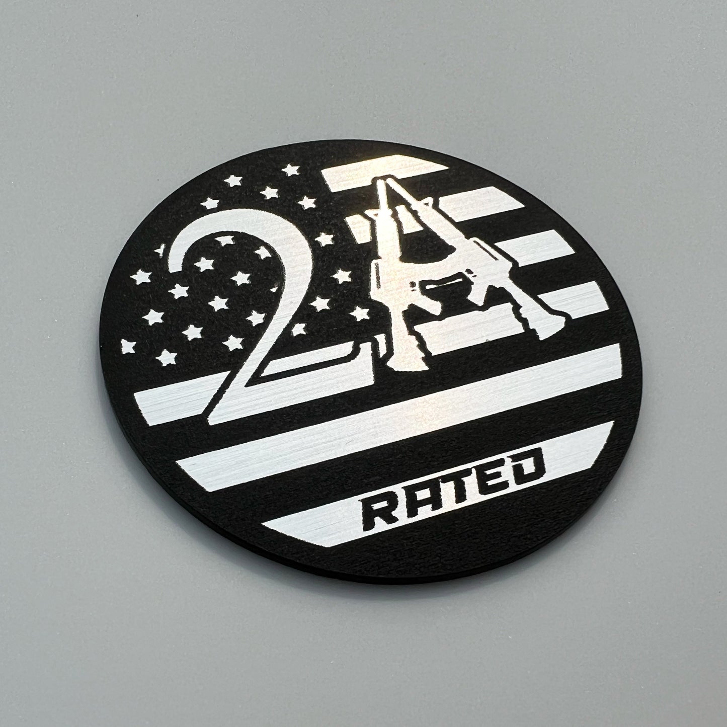 (2) 2nd Amendment Rated Fender Badges fits JEEP WRANGLER YJ JL JK TJ CJ emblems 4x4