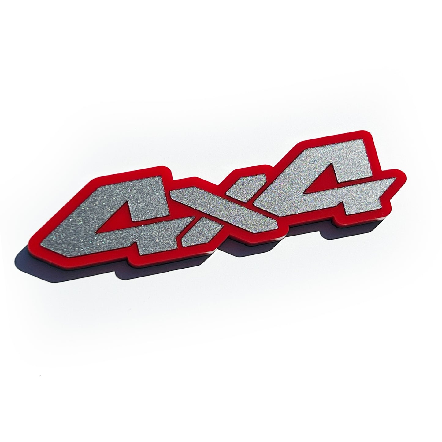 Two (2) 4x4 Truck Pillar Emblem Badges Fits Toyota Tacoma 4runner Tundra Silverado Ram