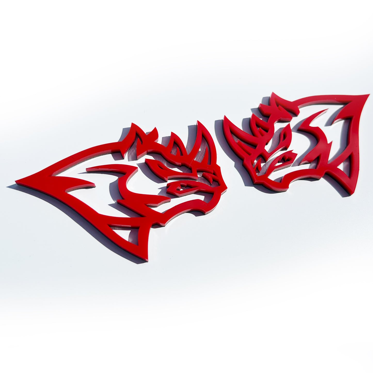 Custom Rhino Emblems for RHO Dodge Ram 1500 Fender badge Hellcat Style Heads