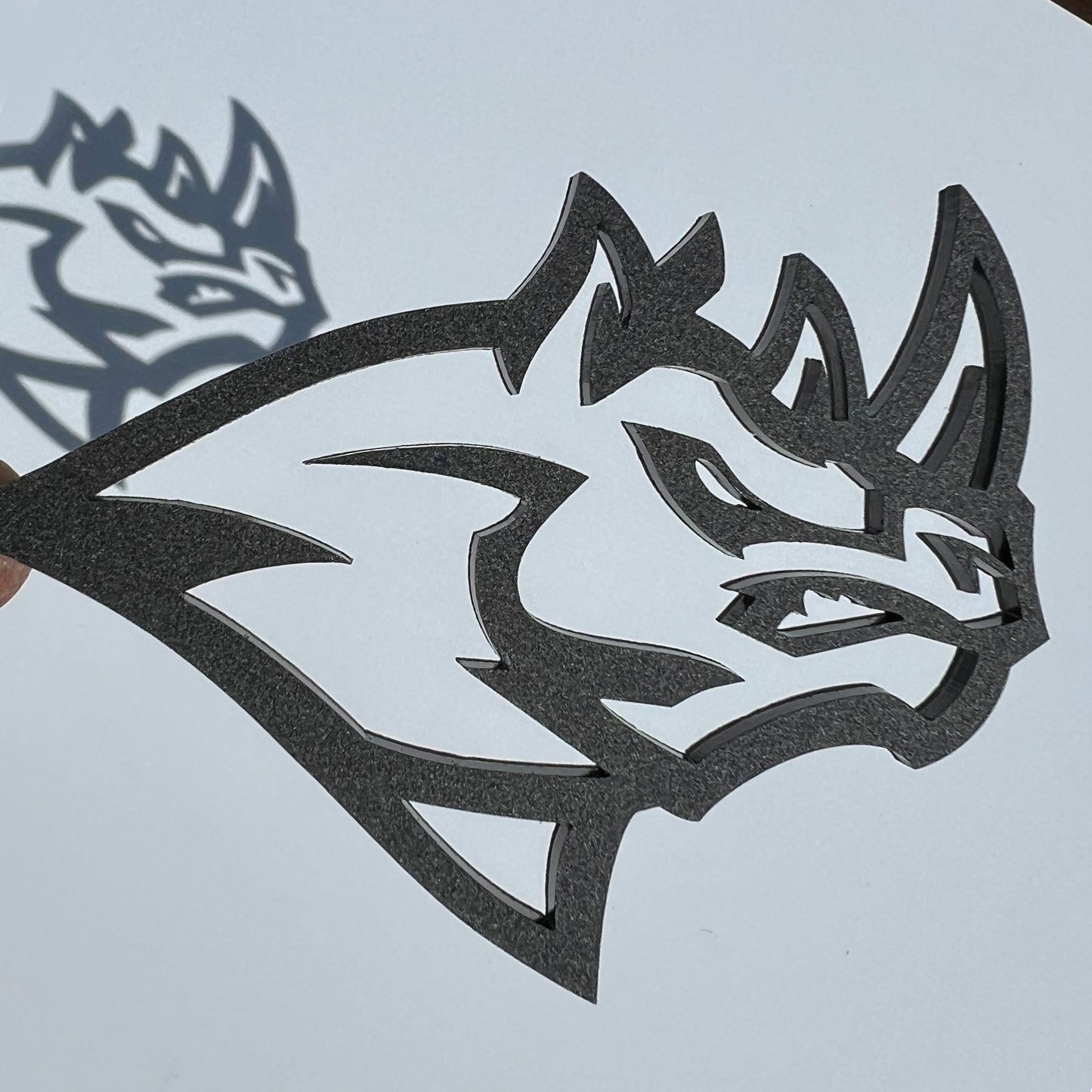 Custom Rhino Emblems for RHO Dodge Ram 1500 Fender badge Hellcat Style Heads