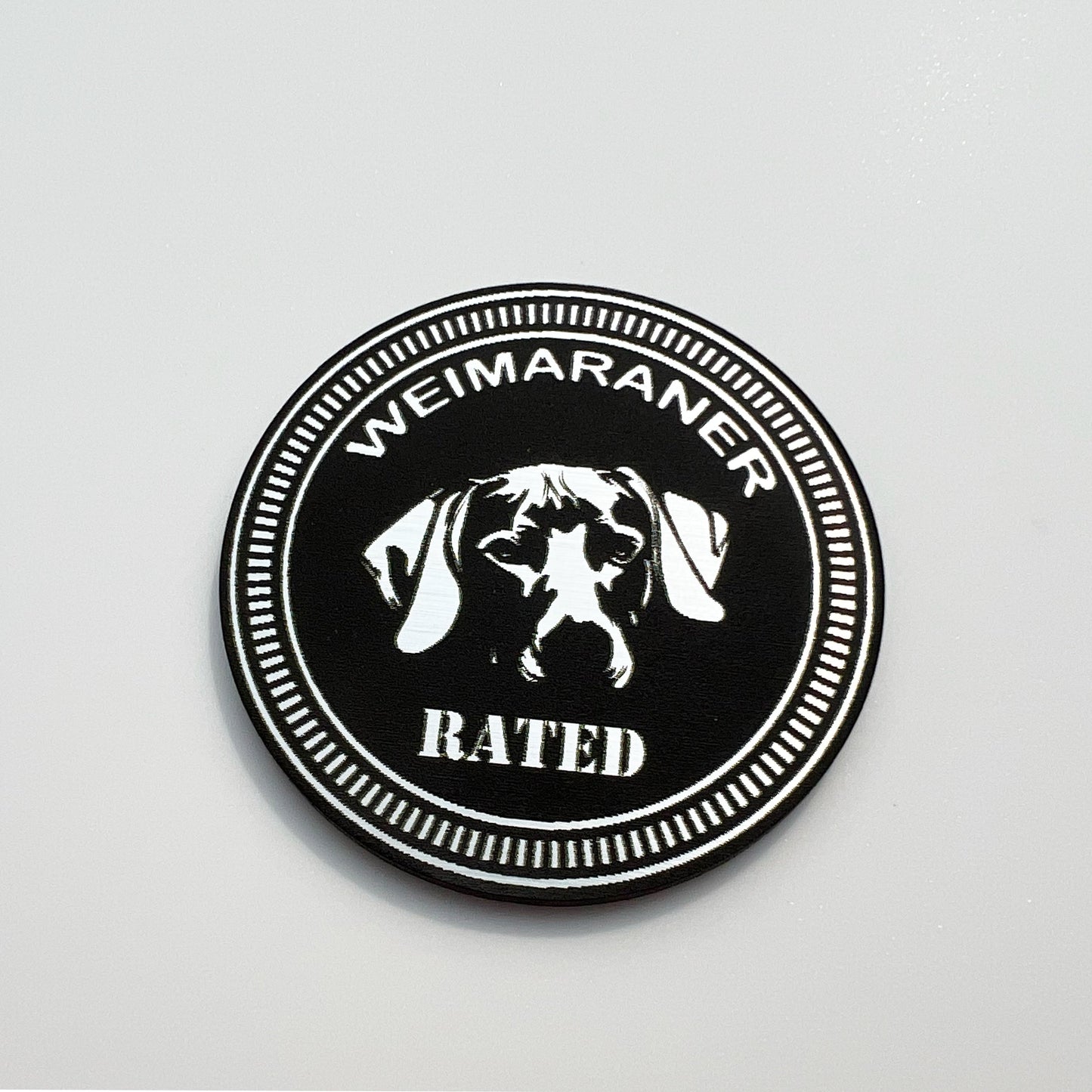 ONE WEIMARANER Rated Fender Badges fits JEEP WRANGLER YJ JL JK TJ CJ emblems 4x4