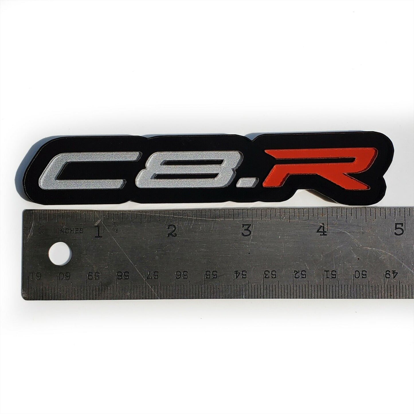 ONE (1) C8.R Emblem fits Chevy Corvette Racing Vette Badges C8R C8-R