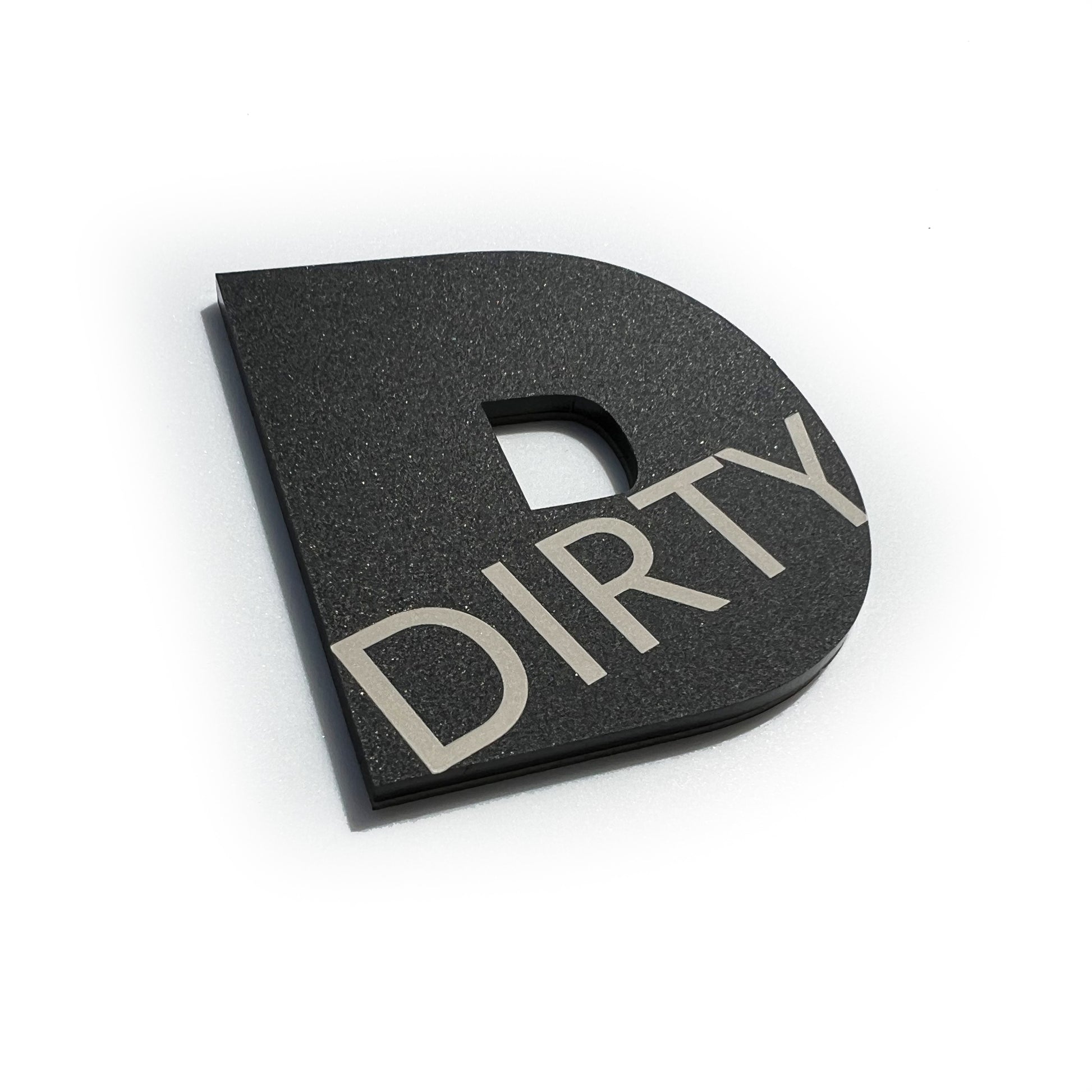 FMSgear custom diesel emblem Silverado black textured letter D with dirty text for mouldings and trim