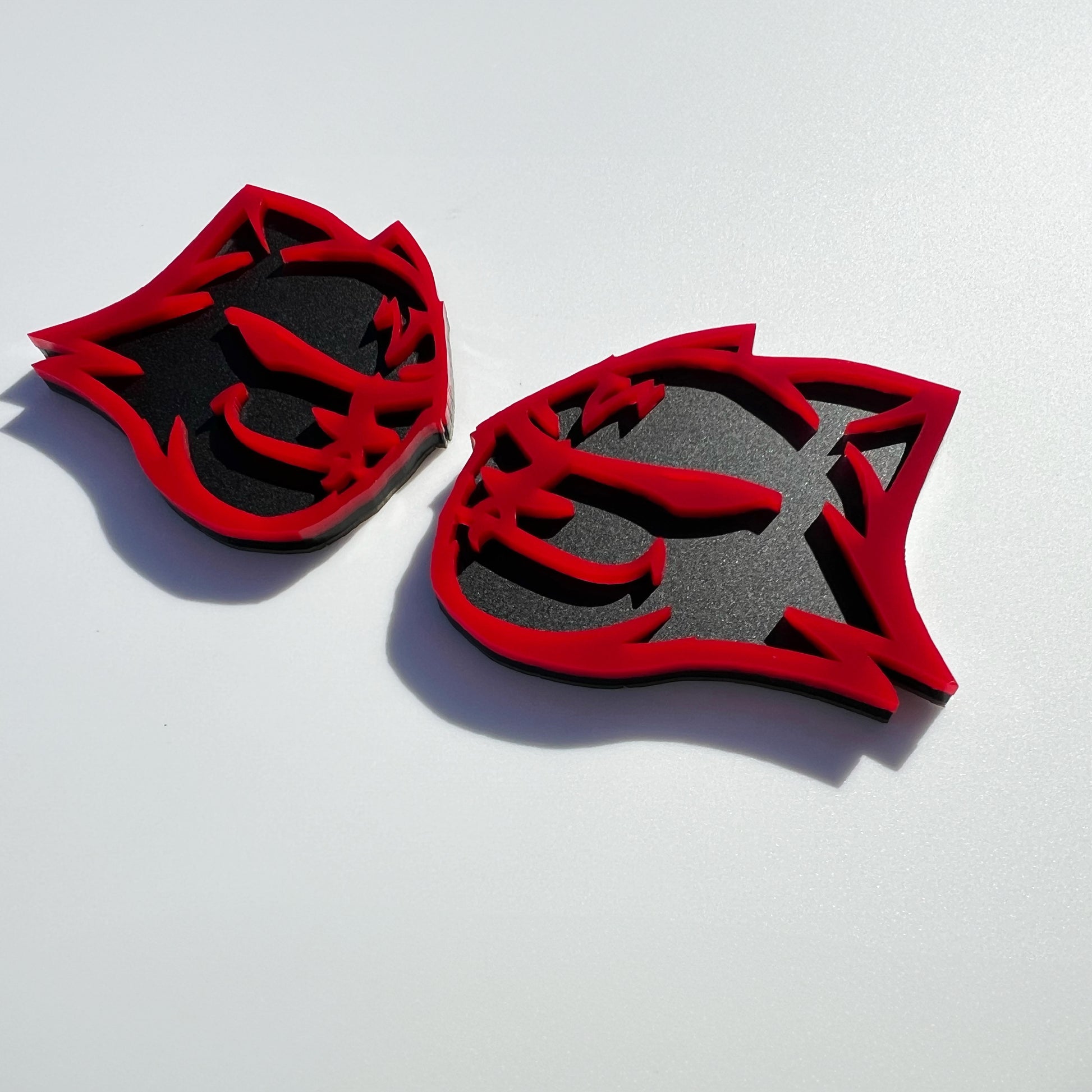 Custom HellKitten emblems for Dodge by FMSgear in black and red with detailed design
