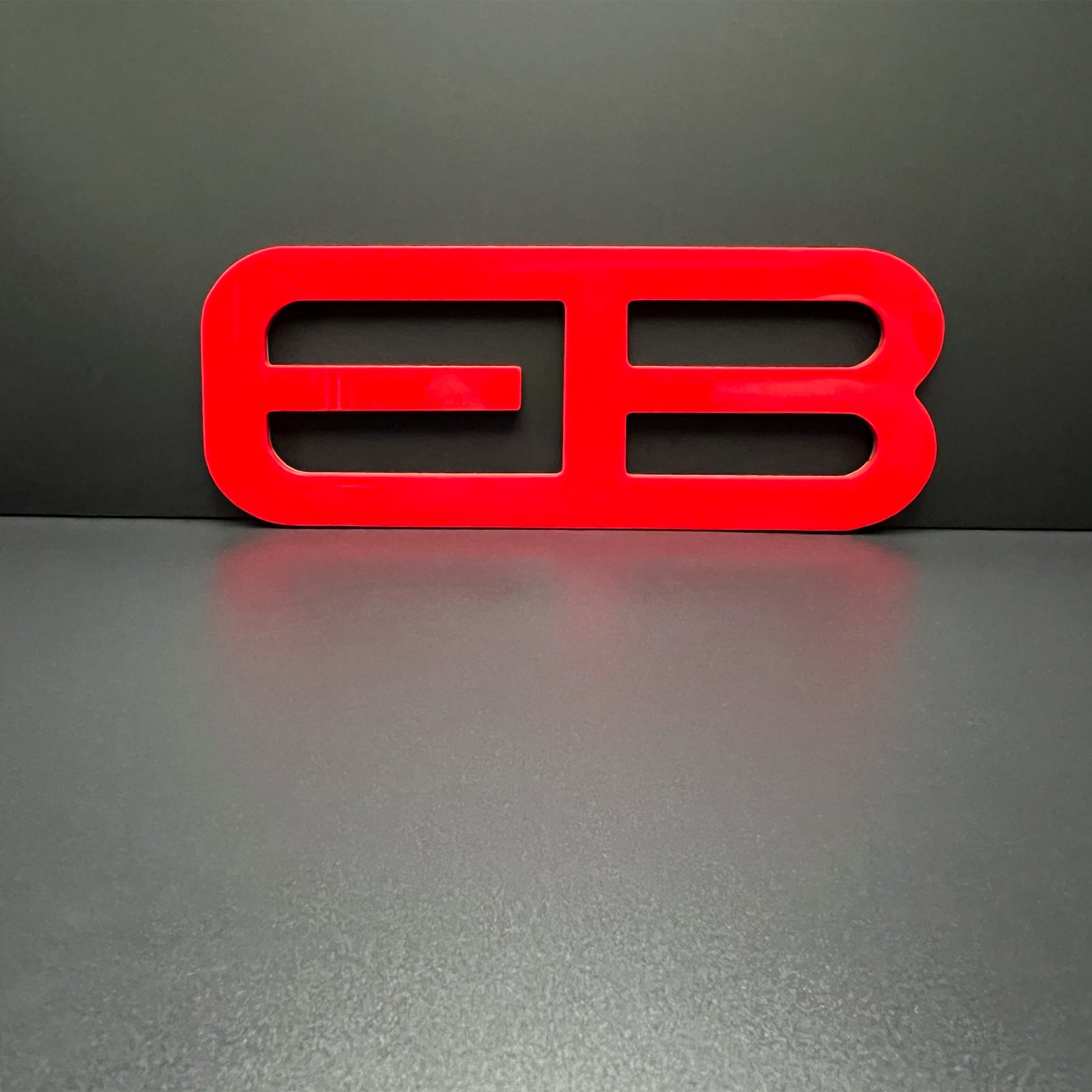 FMSgear custom rear trunk logo for Mustang 2015-2025 in bold red emblem design