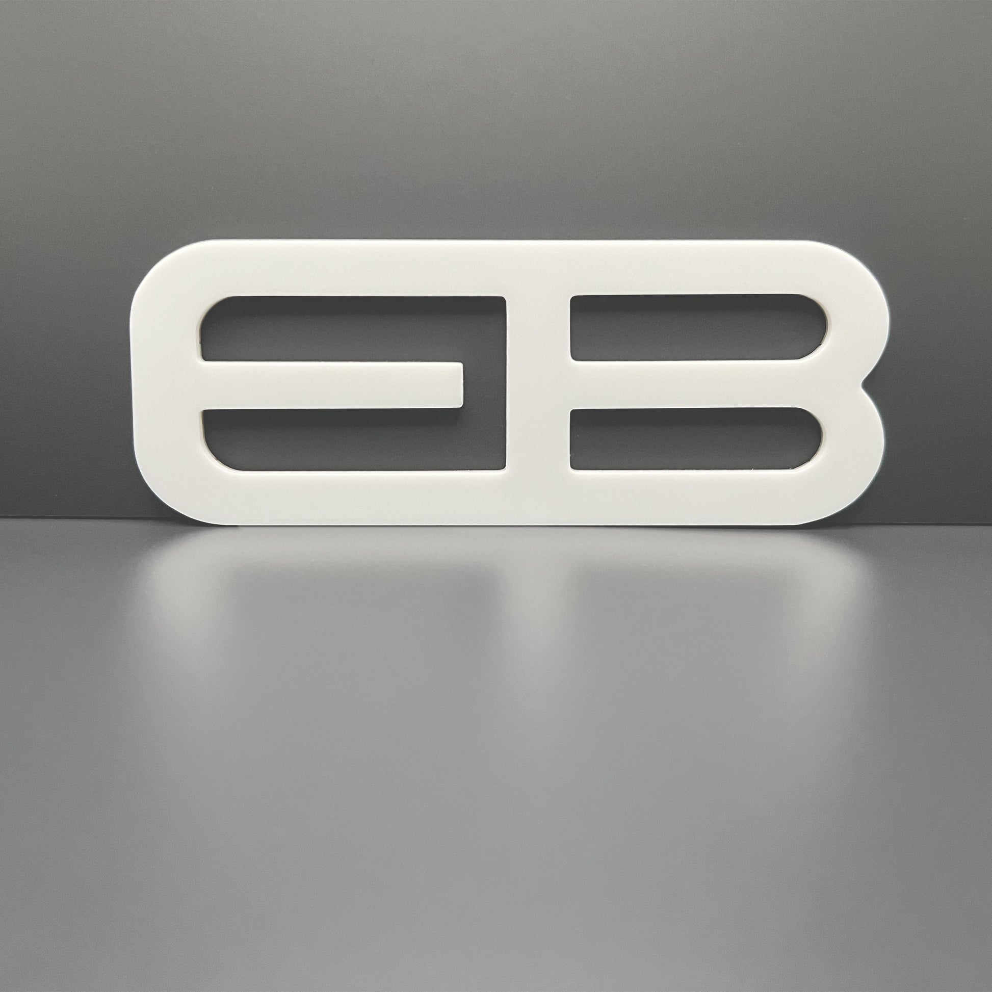 FMSgear white custom rear trunk logo for Mustang 2015-2025 emblem with modern design