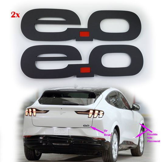 2pc Fender E.0 Emblems fits Ford Mustang Mach-E GT badge Mach E logo 0.0 EV
