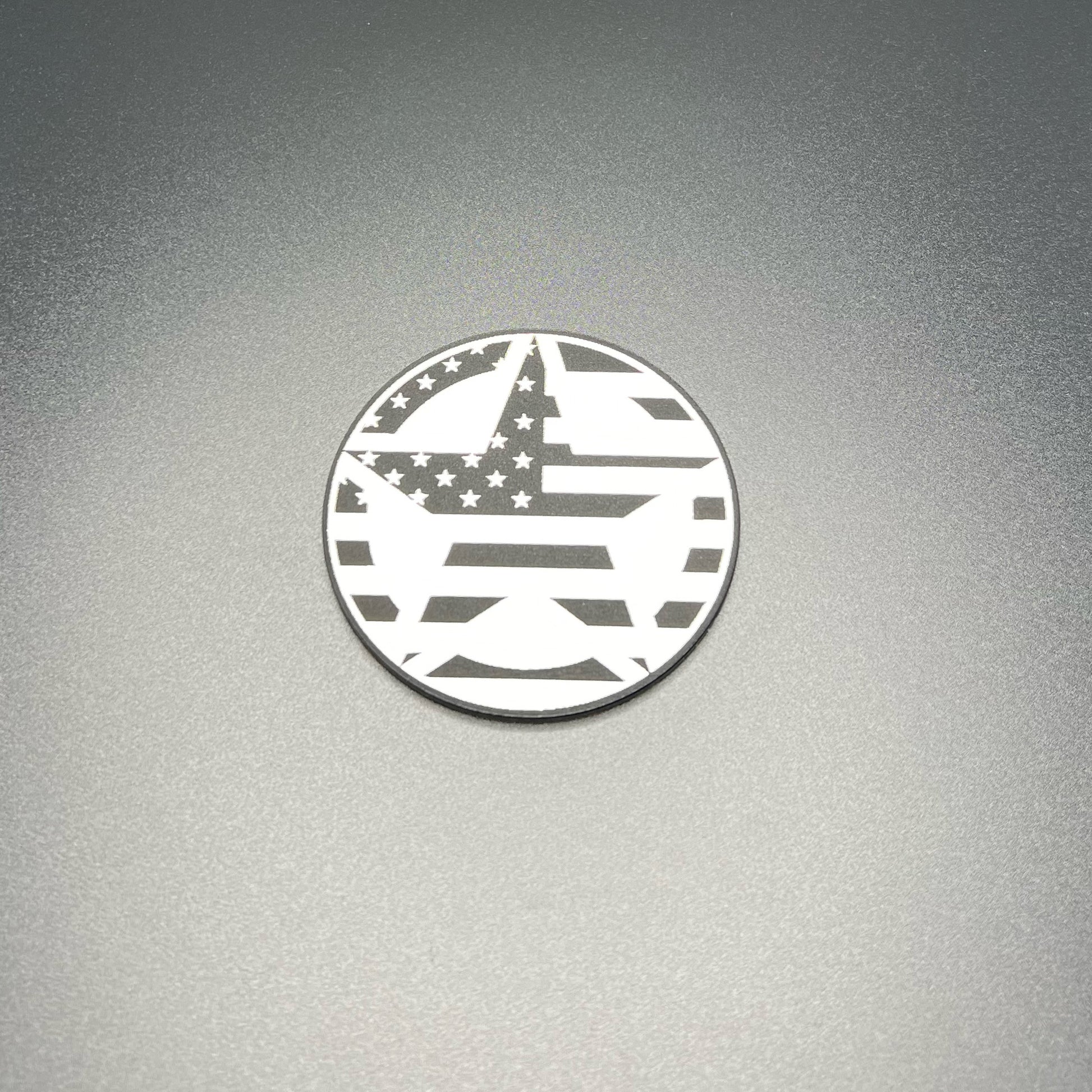 FMSgear patriotic car emblems for Jeep with American flag star design in silver and black