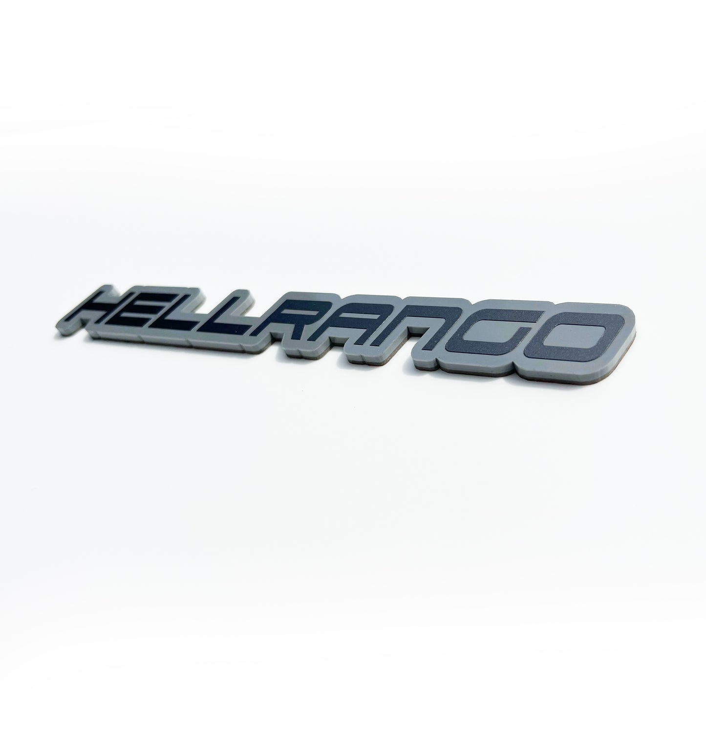 FMSgear HELLRANGO badge for Durango black emblem lettering on white background