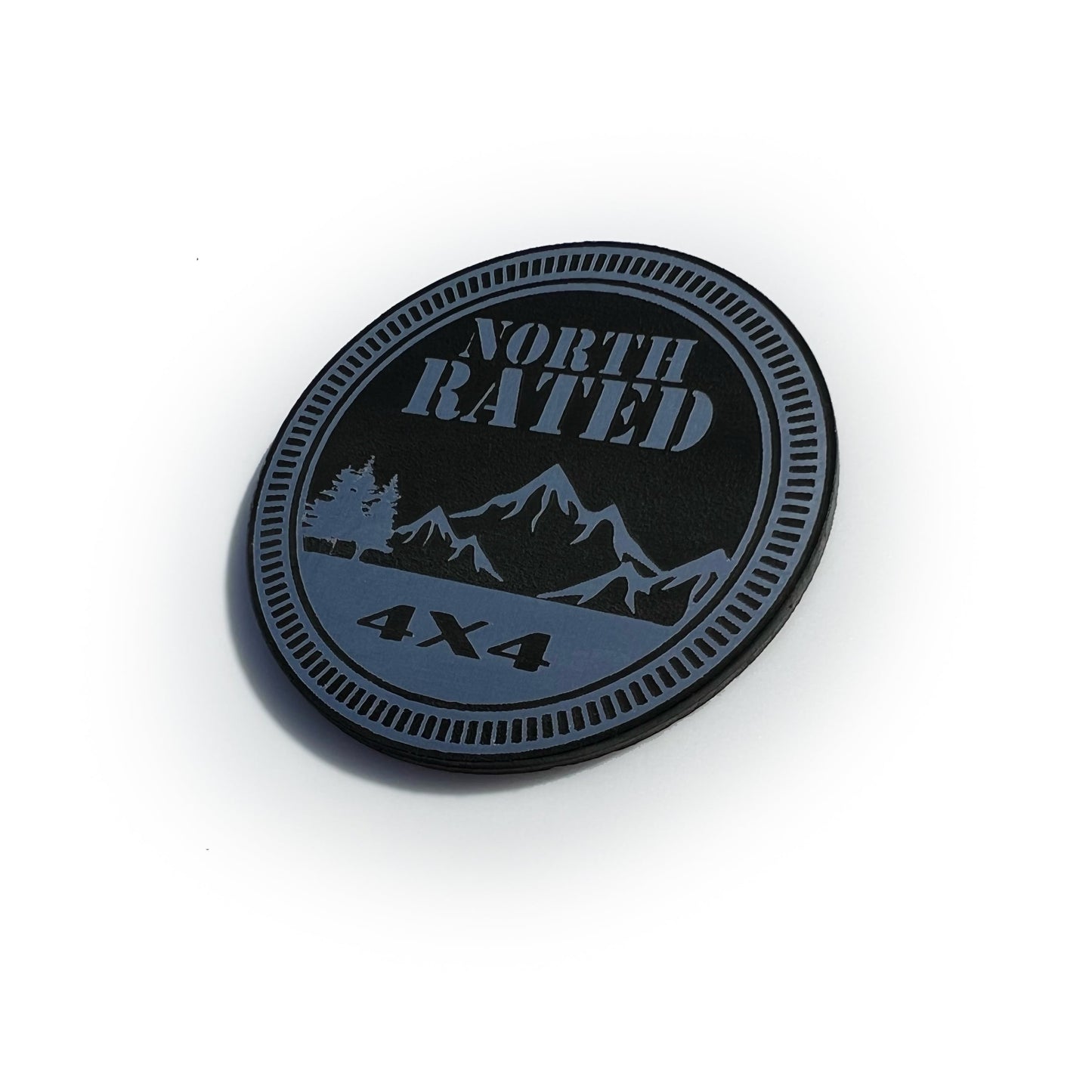 One (1) NORTH Rated Fender Badges fits JEEP WRANGLER YJ JL JK TJ CJ emblems