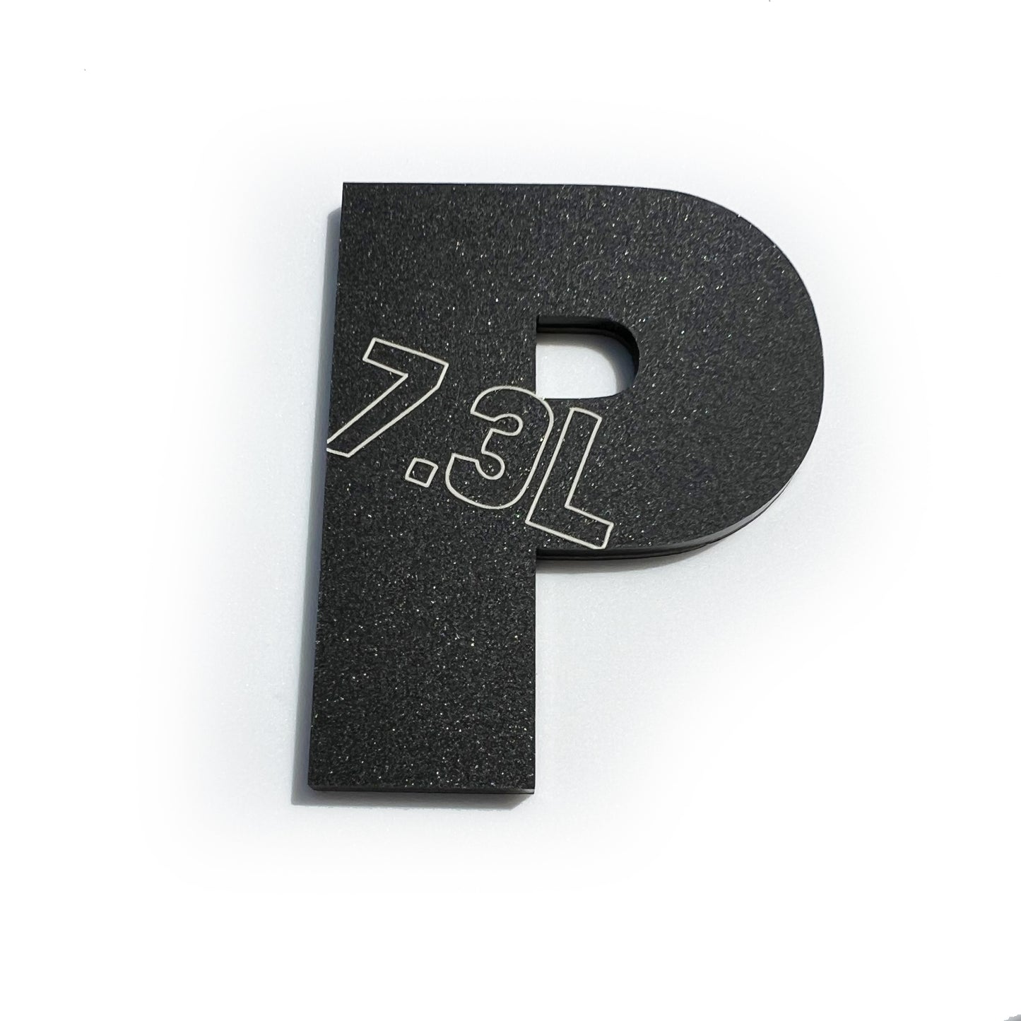 FMSgear Power Stroke Turbo Diesel Emblem black 7.3L badge for trucks and vehicles