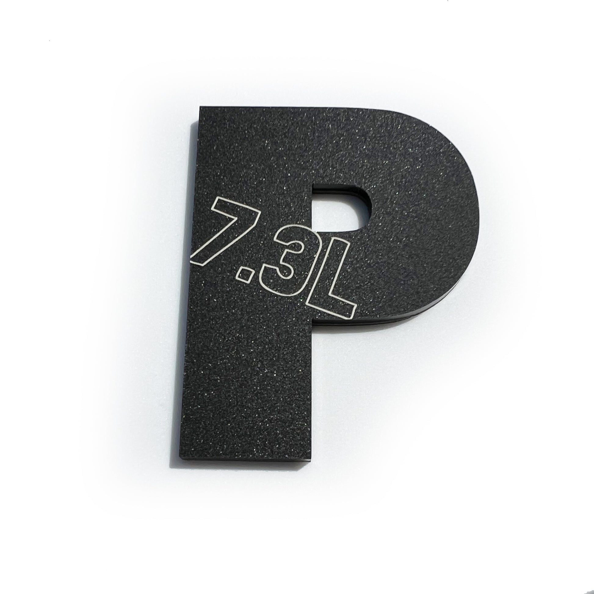 FMSgear Power Stroke Turbo Diesel Emblem black 7.3L badge for trucks and vehicles