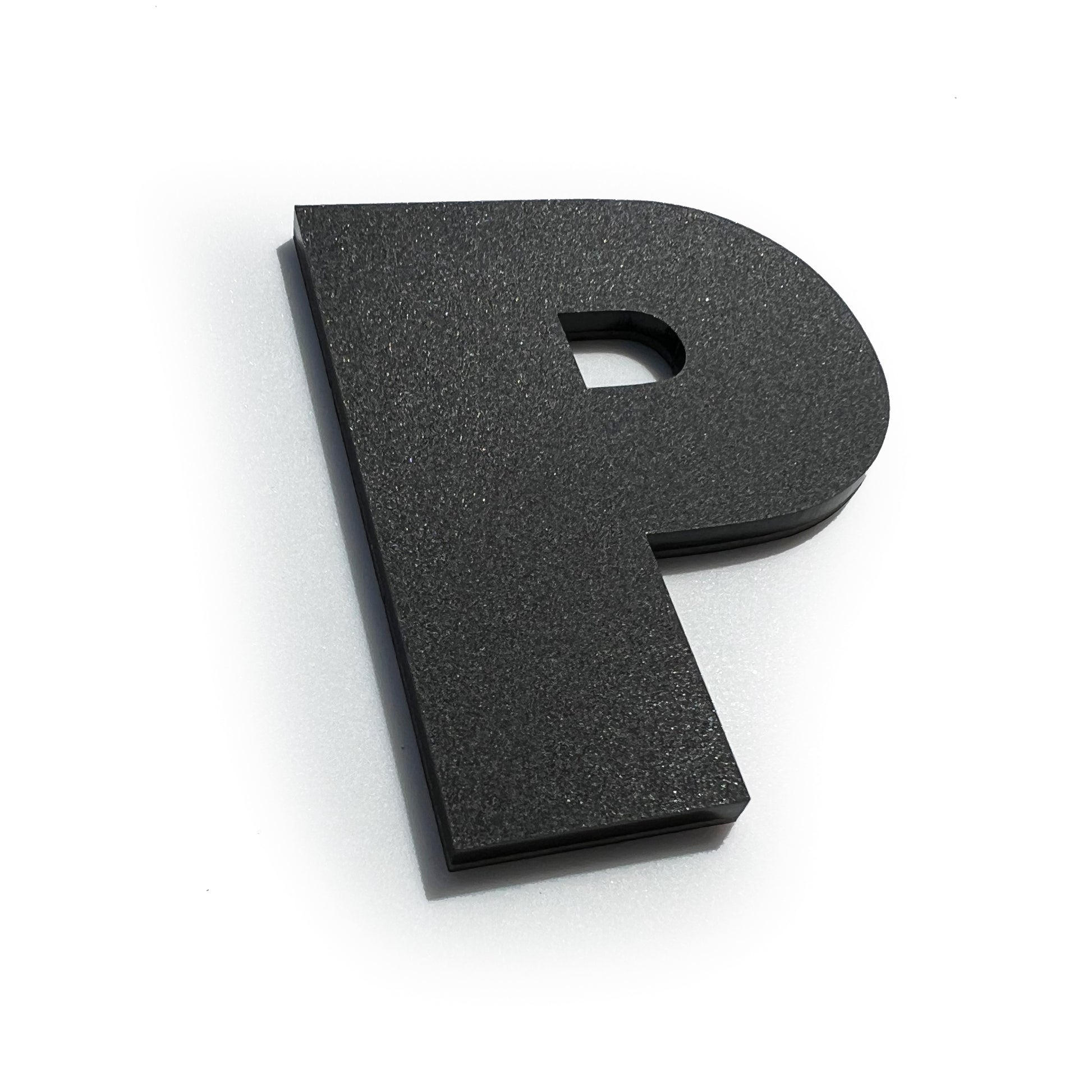 FMSgear black Power Stroke Turbo Diesel Emblem letter P for vehicle customization