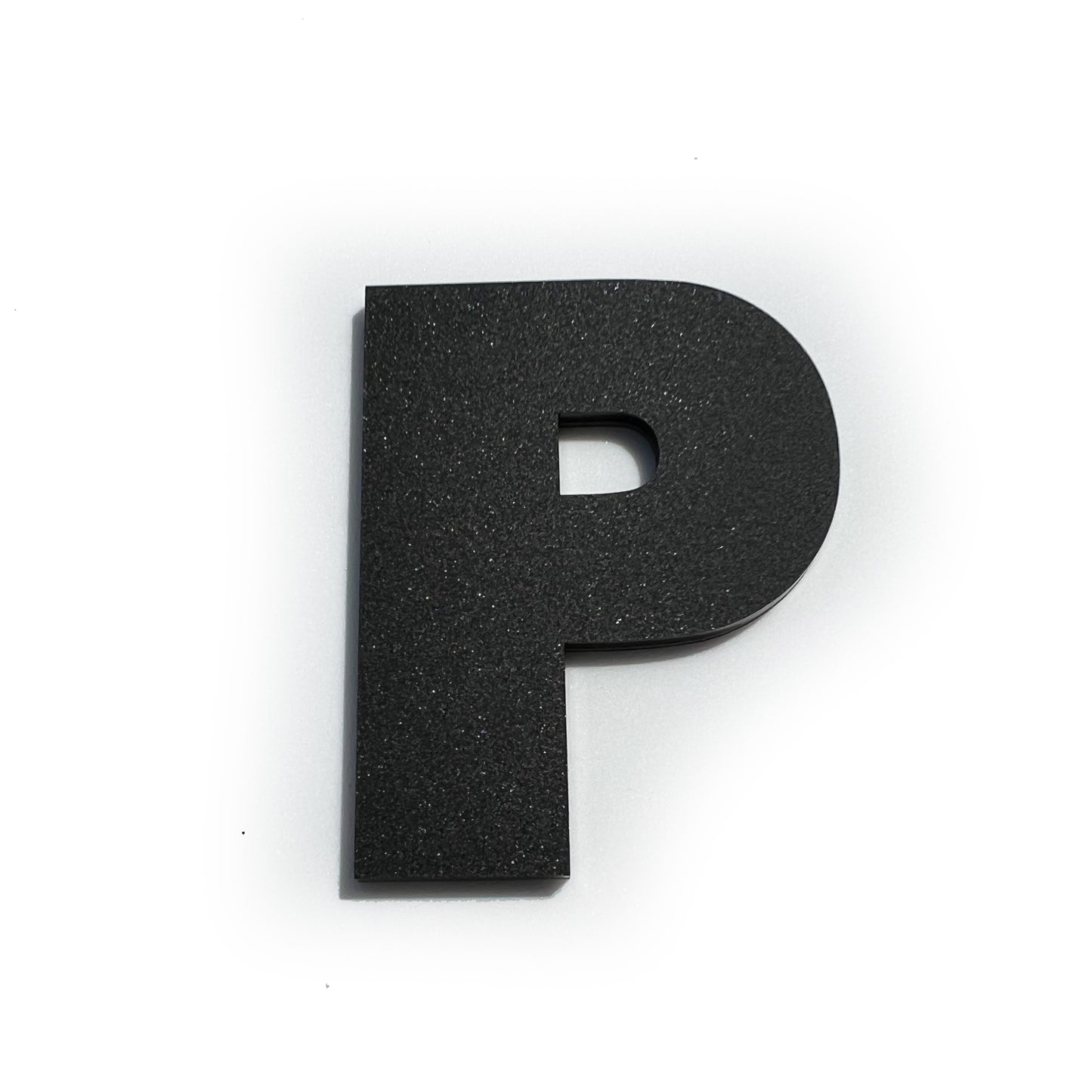 FMSgear black letter P part of Power Stroke Turbo Diesel Emblem in textured finish