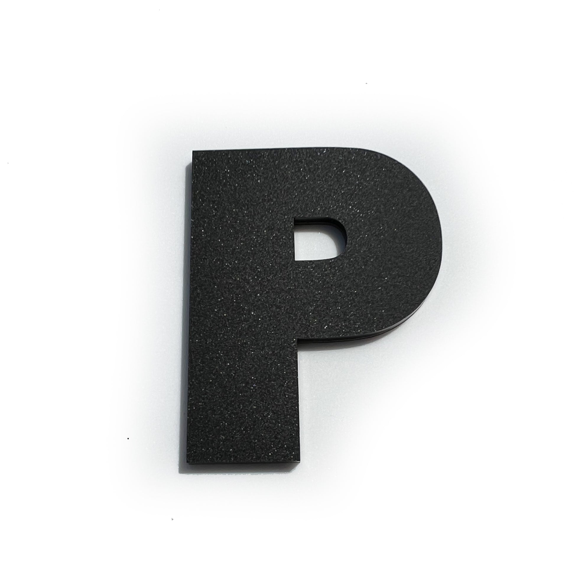 FMSgear black letter P part of Power Stroke Turbo Diesel Emblem in textured finish