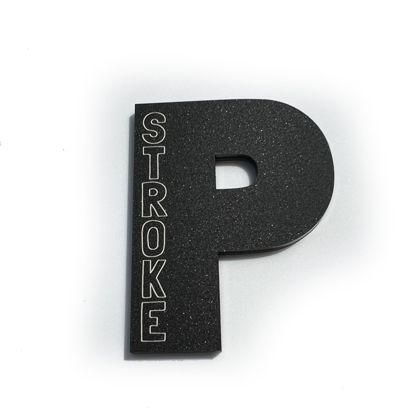 FMSgear Power Stroke Turbo Diesel Emblem black textured finish with stroke lettering