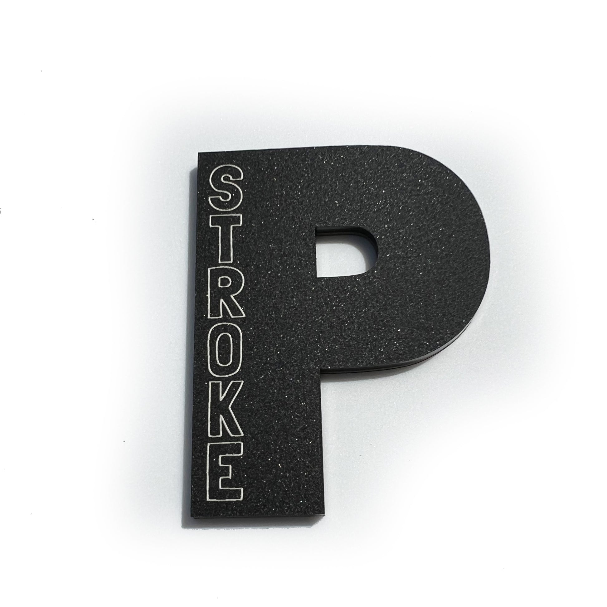 FMSgear Power Stroke Turbo Diesel Emblem black textured finish with stroke lettering