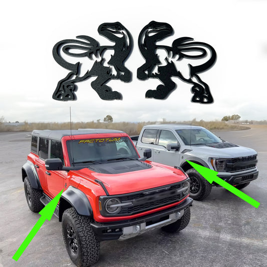 Pair Fender Raptor emblems fits FORD Bronco 2023-2024 F150 2010-24 badge SVT 6.2L