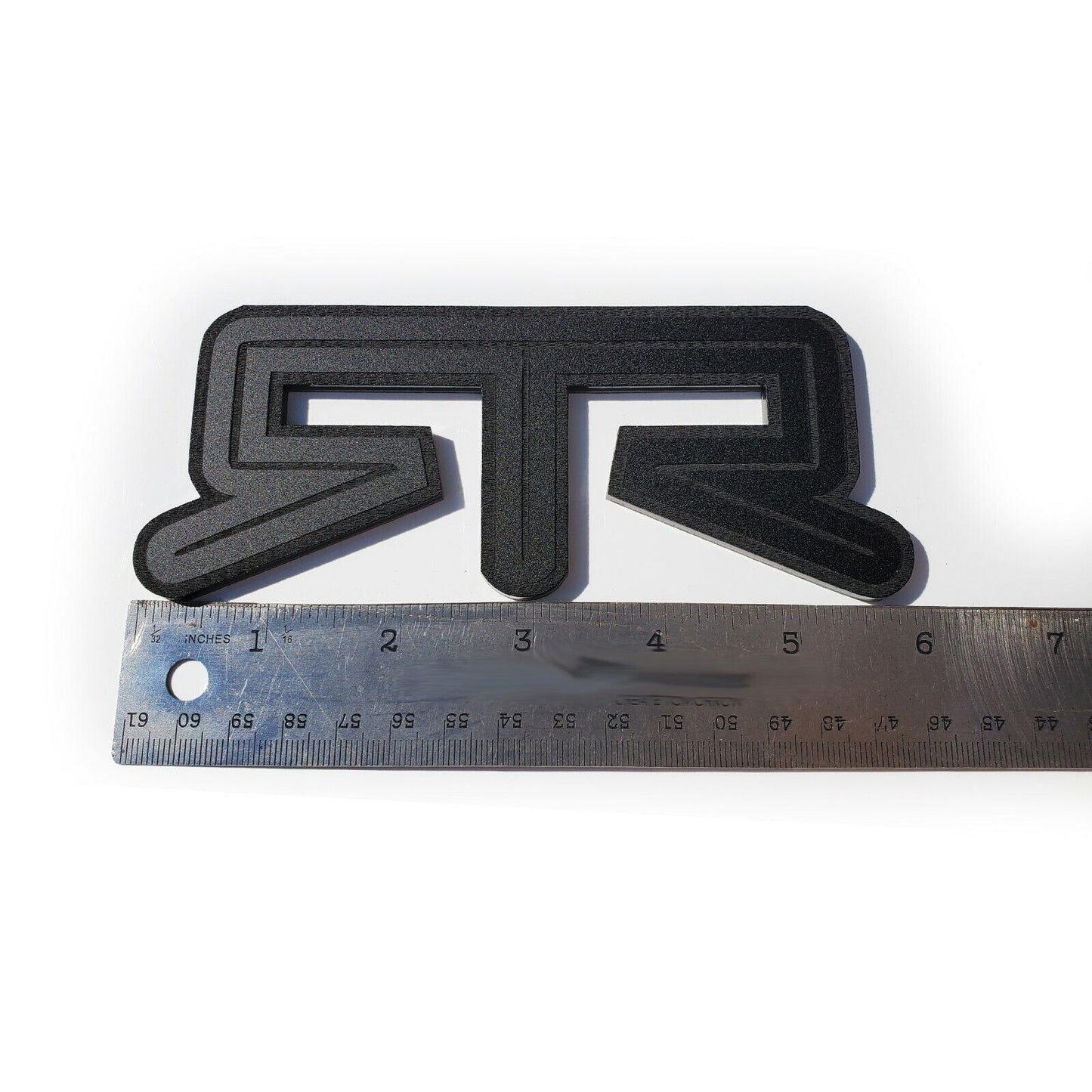 One (1) RTR emblem fits 15-25 Ford Mustang Trunk Deck Lid Badge