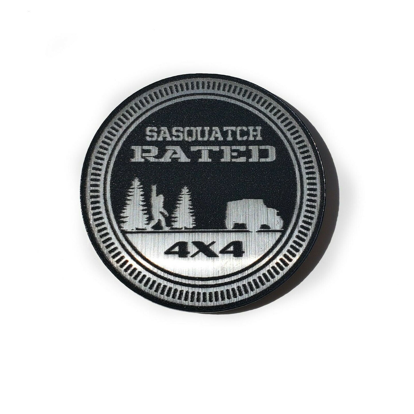 One (1) SASQUATCH Rated Fender Badges fits JEEP WRANGLER YJ JL JK TJ CJ emblems