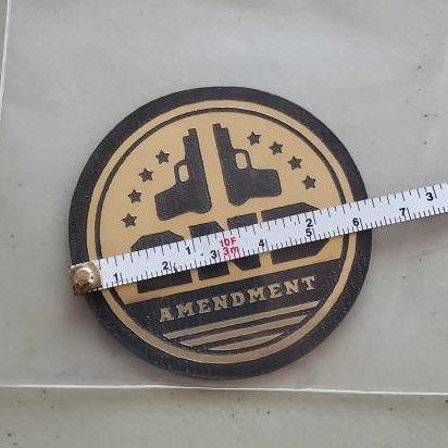 FMSgear 2A Fender Badges fits JEEP WRANGLER emblems round design with twin pistols and stars