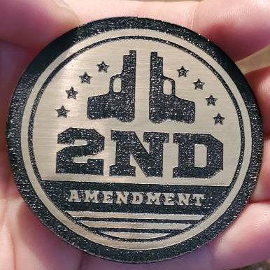 FMSgear 2A Fender Badges fits JEEP WRANGLER emblems with black second amendment design
