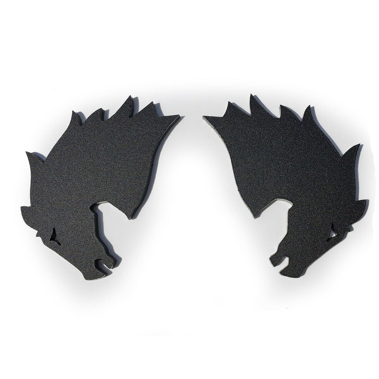 FMSgear black metal emblems shaped like Bronco heads for Bronco Badlands custom auto accessories