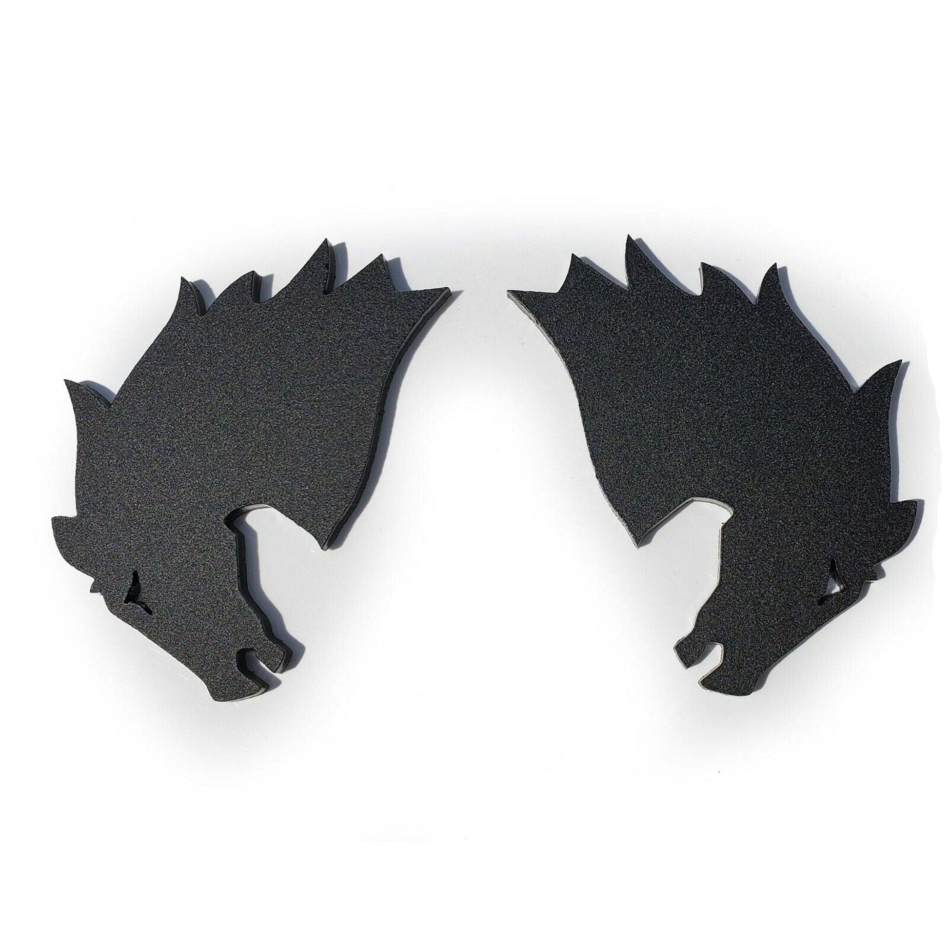 FMSgear black metal emblems shaped like Bronco heads for Bronco Badlands custom auto accessories