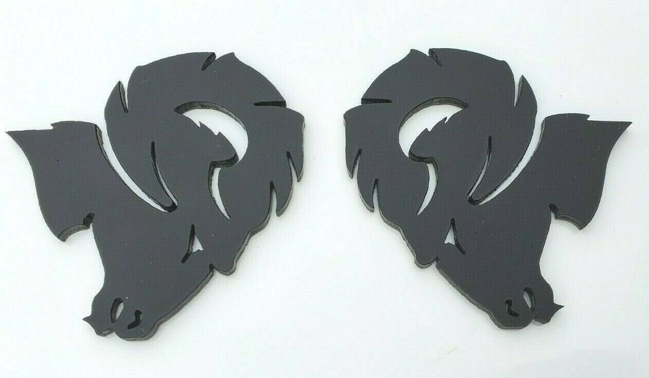 FMSgear Custom Dodge Ram Hellcat Emblem black pair for vehicle customization