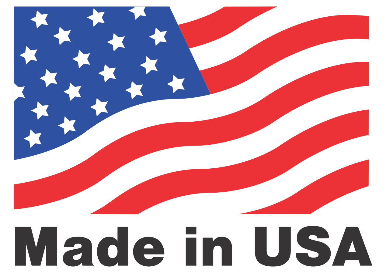 Custom emblems Ford Mustang f-150 with American flag design and Made in USA label