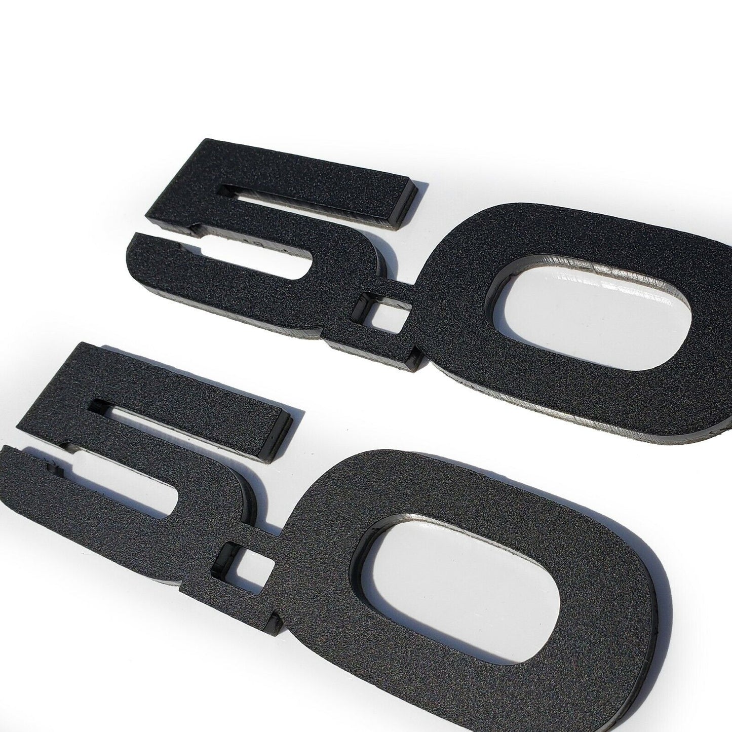 FMSgear Custom Ford Mustang GT 5.0 emblems in black textured finish for car customization