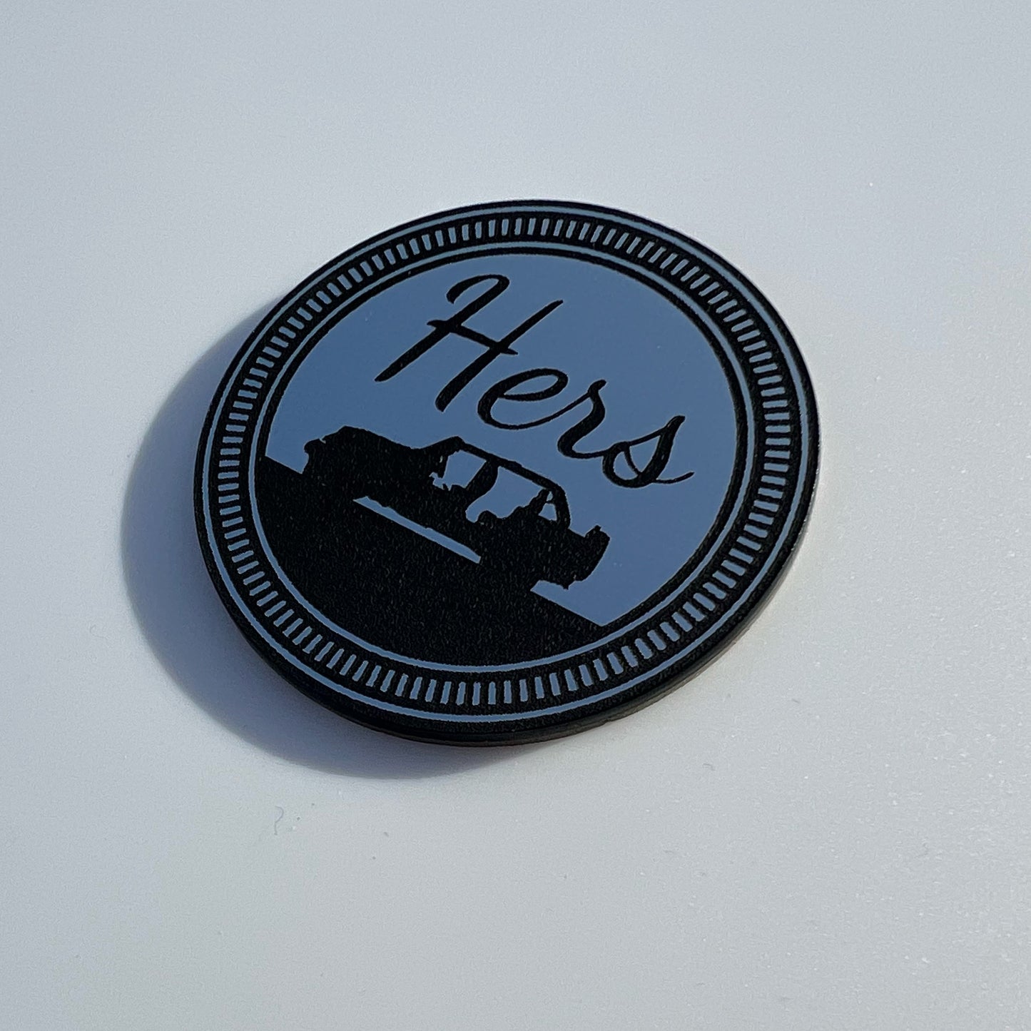 (2) HERS Fender Badges fits JEEP WRANGLER YJ JL JK TJ CJ emblems 4x4