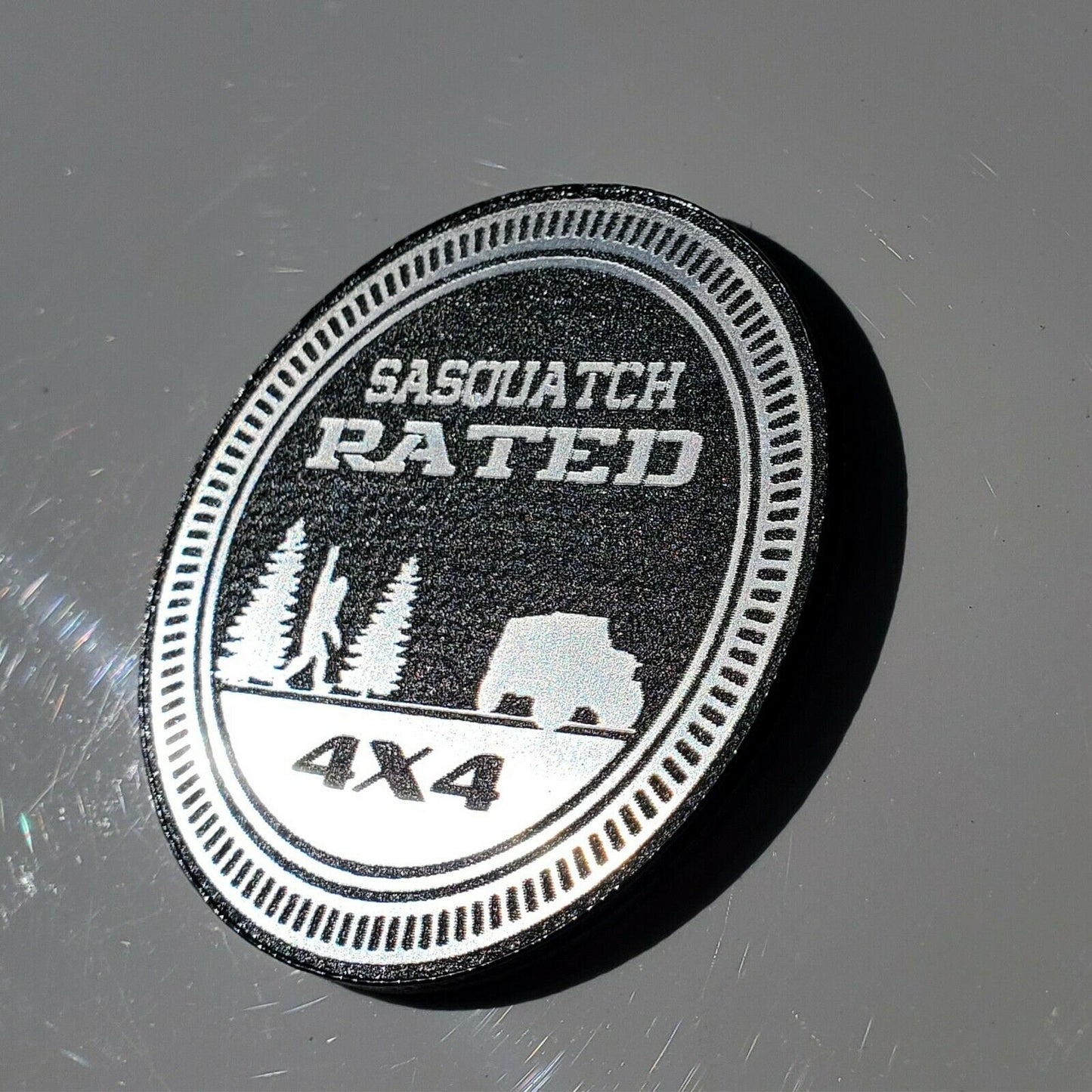 Pair (2) SASQUATCH Rated Fender Badges fits JEEP WRANGLER YJ JL JK TJ CJ emblems